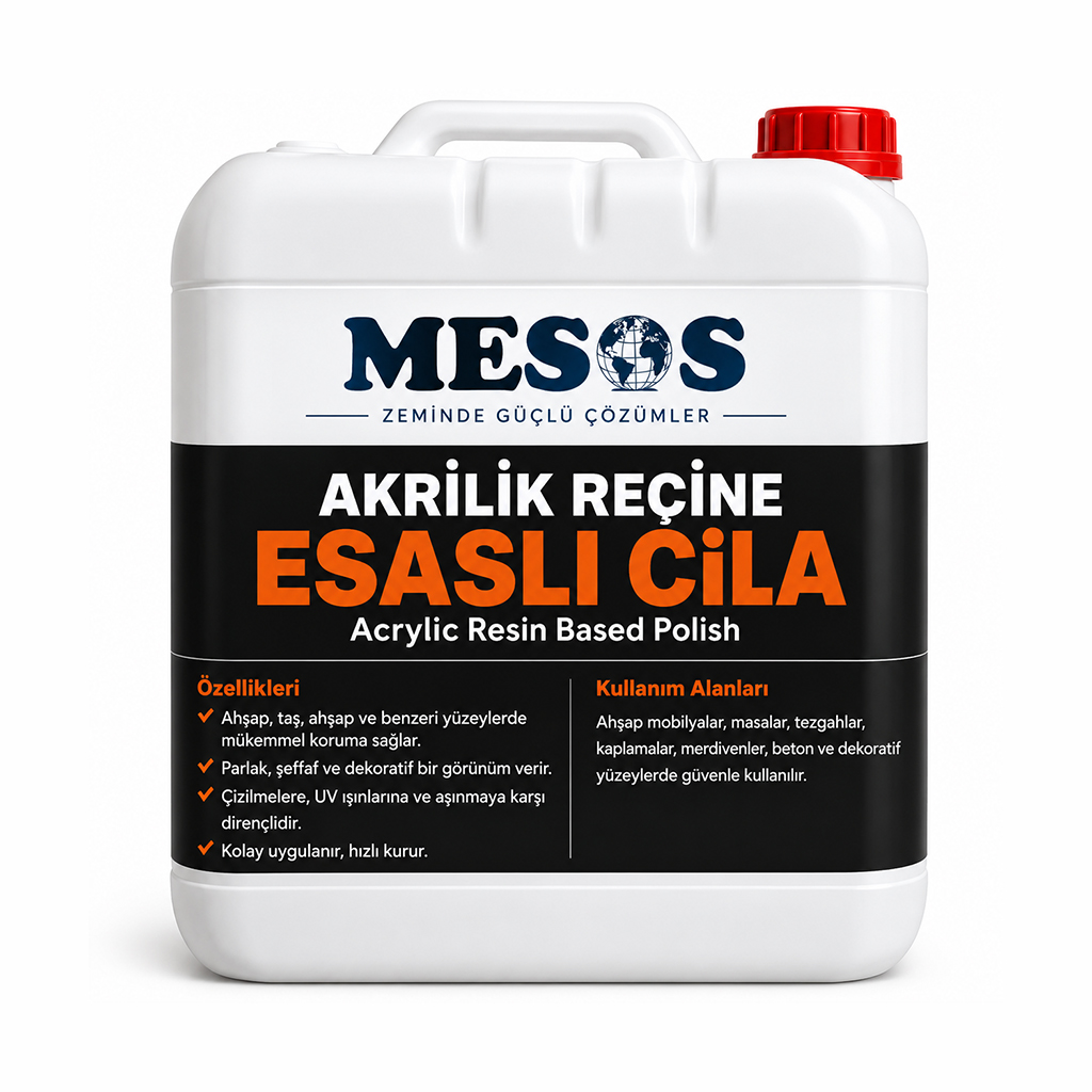 Akrilik Reçine Esaslı Şeffaf Cila 10L